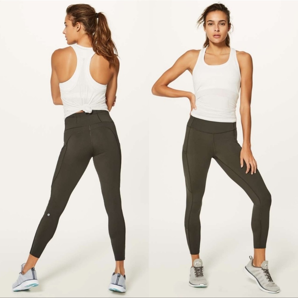 Lululemon Fast & Free Tight Olive Green